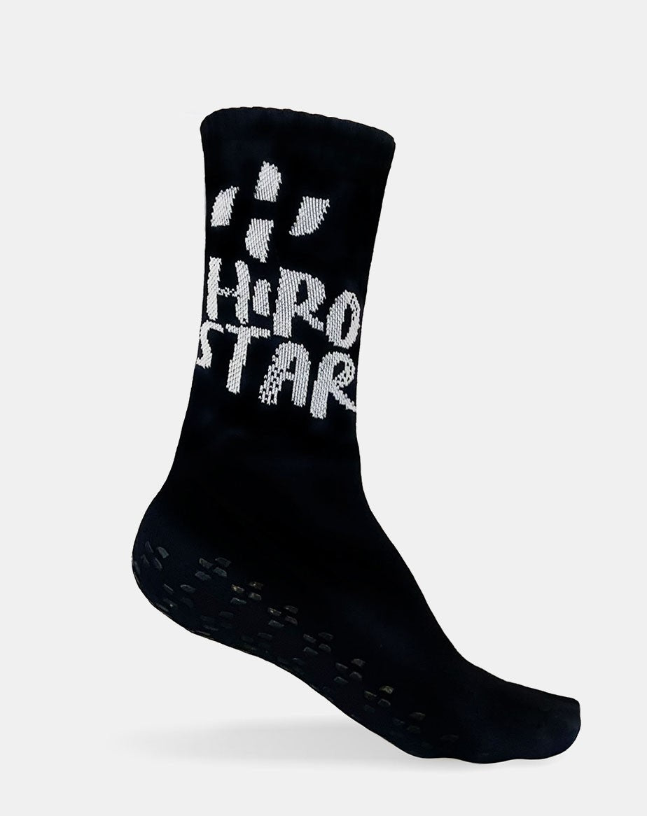 Hirostar Grip Force Anti-Slip Padel Socks - Black